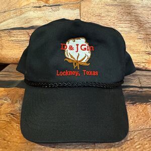 OTTO Hat Men's Adjustable Black D & J Gin Lockney Texas Snapback Rope Cap